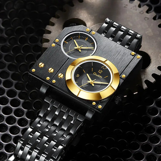 New Square Men Watches for Sport Casual Stainless Steel